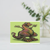 T-Rex Postkarte (Stehend Vorderseite)