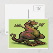 T-Rex Postkarte (Vorne/Hinten)