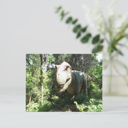 T-Rex Postkarte (Stehend Vorderseite)