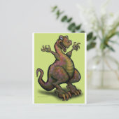 T-Rex Postkarte (Stehend Vorderseite)