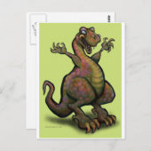 T-Rex Postkarte (Vorne/Hinten)
