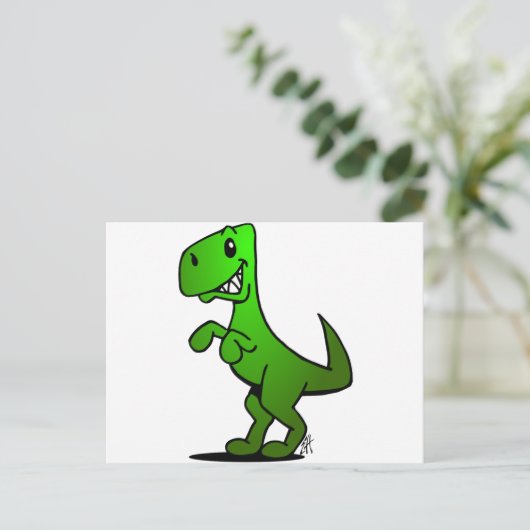 T-Rex Postkarte (Stehend Vorderseite)