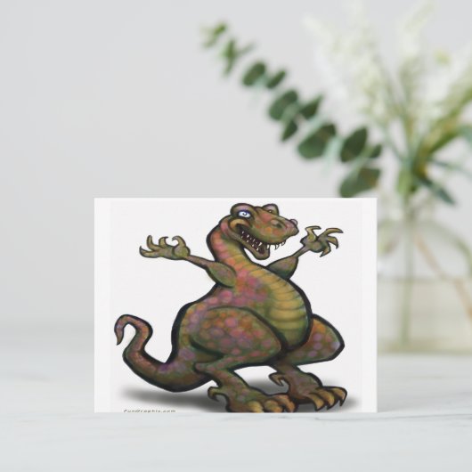 T-Rex Postkarte (Stehend Vorderseite)