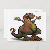 T-Rex Postkarte (Vorne/Hinten)