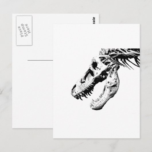 t-rex postkarte (Vorne/Hinten)