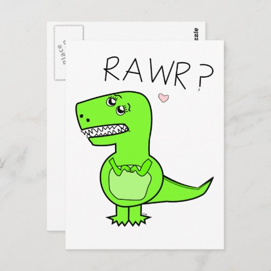T-Rex-Postkarte Postkarte (Vorne/Hinten)