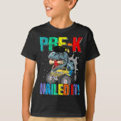 T Rex Pre-K Nails IT Abschluss Class 2022 Din T-Shirt (Vorderseite)