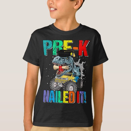 T Rex Pre-K Nails IT Abschluss Class 2022 Din T-Shirt (Vorderseite)