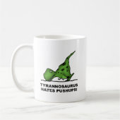 T-Rex Pushups Funny Mug Kaffeetasse (Links)