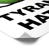 T-Rex Pushups Funny Poster (Ecke)