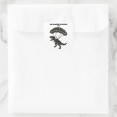 T-rex Quadratischer Aufkleber (Tasche)