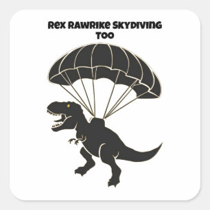 T-rex Quadratischer Aufkleber