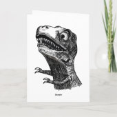 T-Rex Rage Meme - Grußkarte Karte (Rückseite)