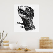 T-Rex Rage Meme - Poster (Küche)