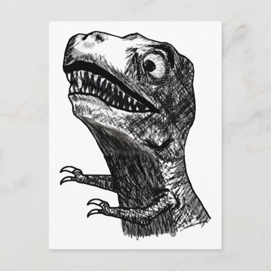 T-Rex Rage Meme - Postkarte (Vorderseite)