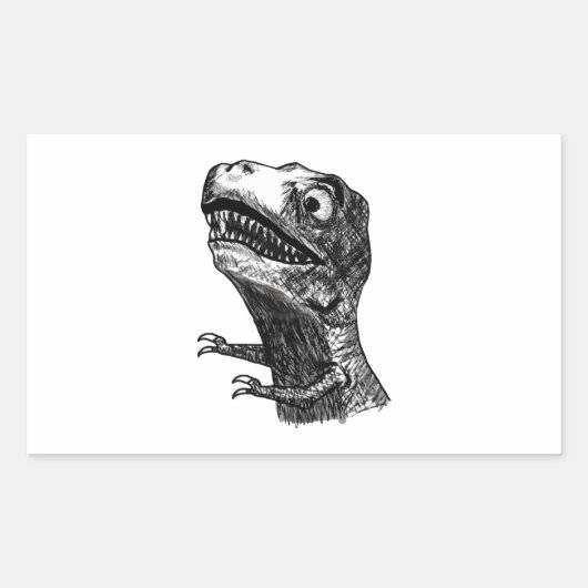 T-Rex Rage Meme - Rectangle Stickers (Vorderseite)