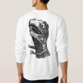 T-Rex Raserei Meme - 2 versahen Sweatshirt mit (Rückseite)
