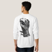 T-Rex Raserei Meme - 2 versahen Sweatshirt mit (Schwarz voll)