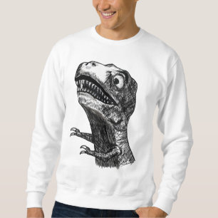 T-Rex Raserei Meme - 2 versahen Sweatshirt mit