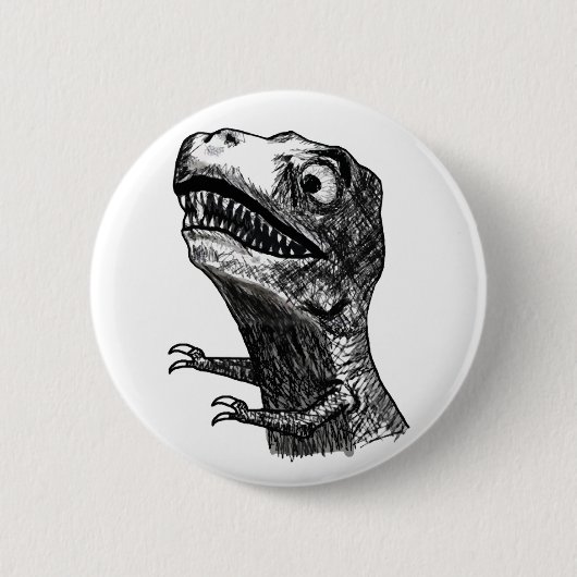 T-Rex Raserei Meme - Pinback Knopf Button (Vorderseite)