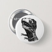 T-Rex Raserei Meme - Pinback Knopf Button (Vorne & Hinten)