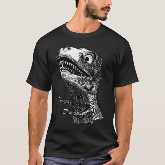 T-Rex Raserei Meme - schwarzer T - Shirt (Vorderseite)