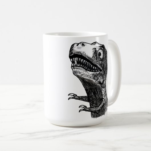 T-Rex Raserei Meme - Tasse (VorderseiteRechts)
