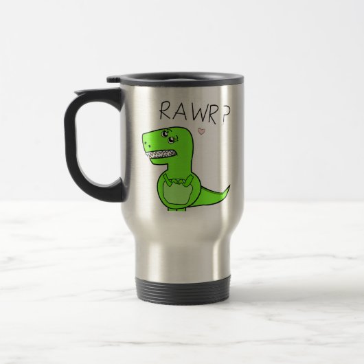 T-Rex Rawr Dinosaurier-Reise-Tassen Reisebecher (Links)