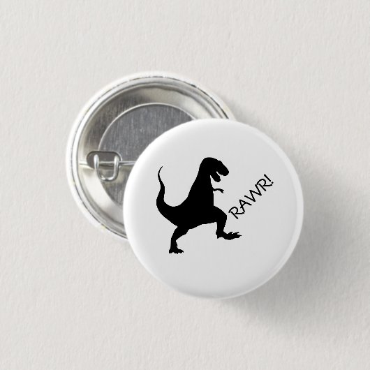 T Rex rawr! Knopf Button (Vorne & Hinten)