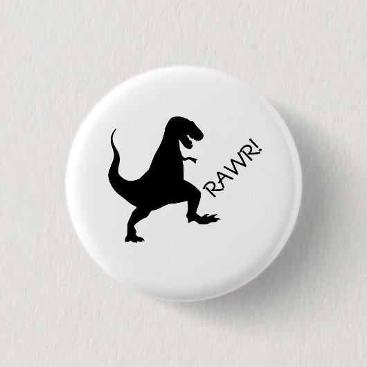 T Rex rawr! Knopf Button (Vorderseite)