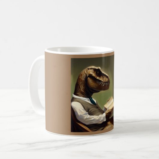 T Rex Reading Kaffeetasse (Vorderseite Links)