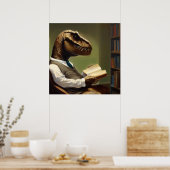 T Rex Reading Poster (Küche)