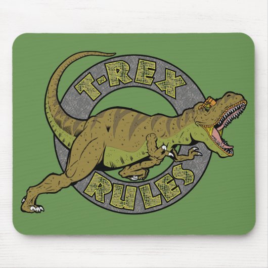 T-Rex-Regeln Mousepad (Vorne)