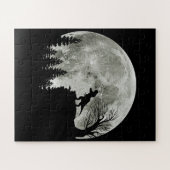 T-rex Roar auf dem Halloween-Mondgeschenk Puzzle (Horizontal)