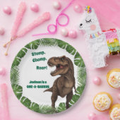 T-Rex Roar Dinosaur Birthday Paper Plates Pappteller (Party)