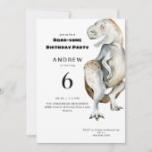 T-Rex Roar-some Birthday Party Einladung (Vorderseite)