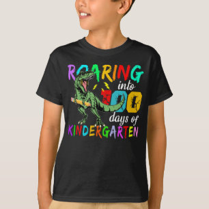 T-Rex Roaring in 100 Tagen Kindergarten T-Shirt