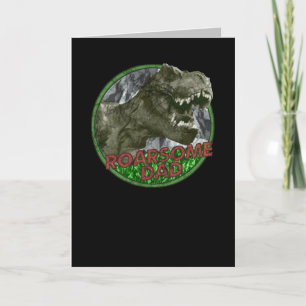T-rex Roarsome Vater Retro Karte
