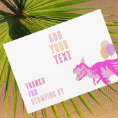 T-Rex Rosa Dino 12x18 Landscape Editable Sign Card Einladung