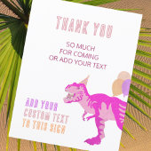 T-Rex Rosa Dinosaurier Geburtstag vollständig bear