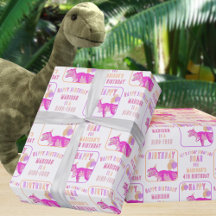 T-Rex Rosa Name und Alter Dinosaurier Geburtstag h