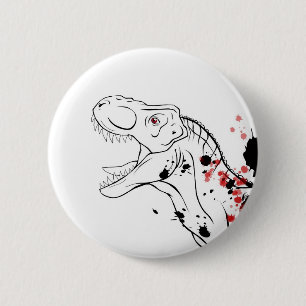 T-Rex (rot und schwarz) Button