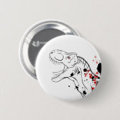T-Rex (rot und schwarz) Button (Vorne & Hinten)