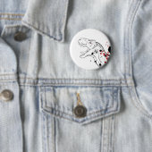 T-Rex (rot und schwarz) Button (Beispiel)