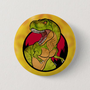 T-Rex Rothintergrund Button