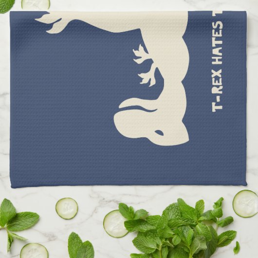 T-Rex Rückenschwimmen Handtuch (Gefaltet)