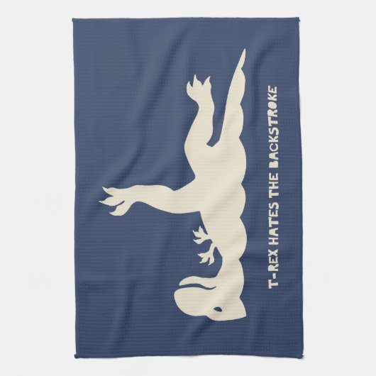 T-Rex Rückenschwimmen Handtuch (Vertikal)