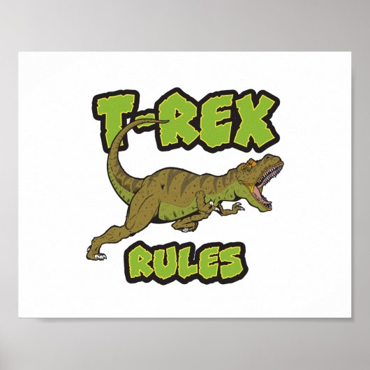 T-Rex Rules Poster (Vorne)