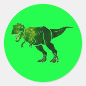 T-Rex Runder Aufkleber (Vorderseite)
