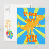 T-Rex sagt Hi Postcard Postkarte (Vorne/Hinten)